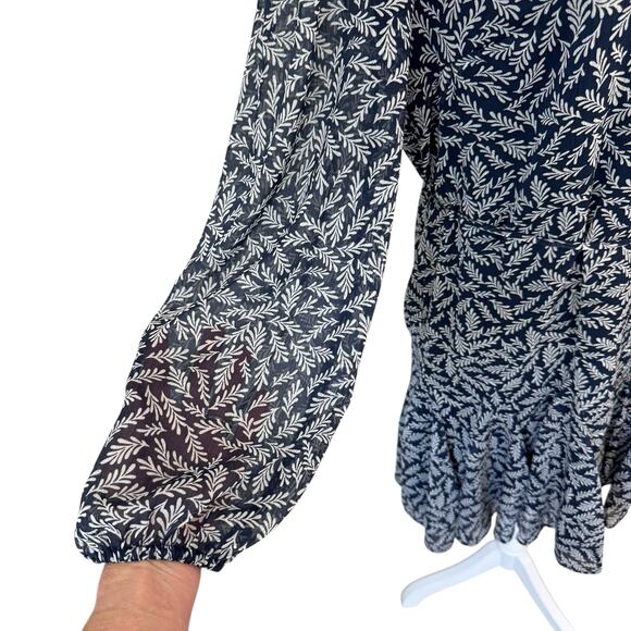 LOFT Godet Shirtdress Size M Fern Print Flouncy - Picture 8 of 11